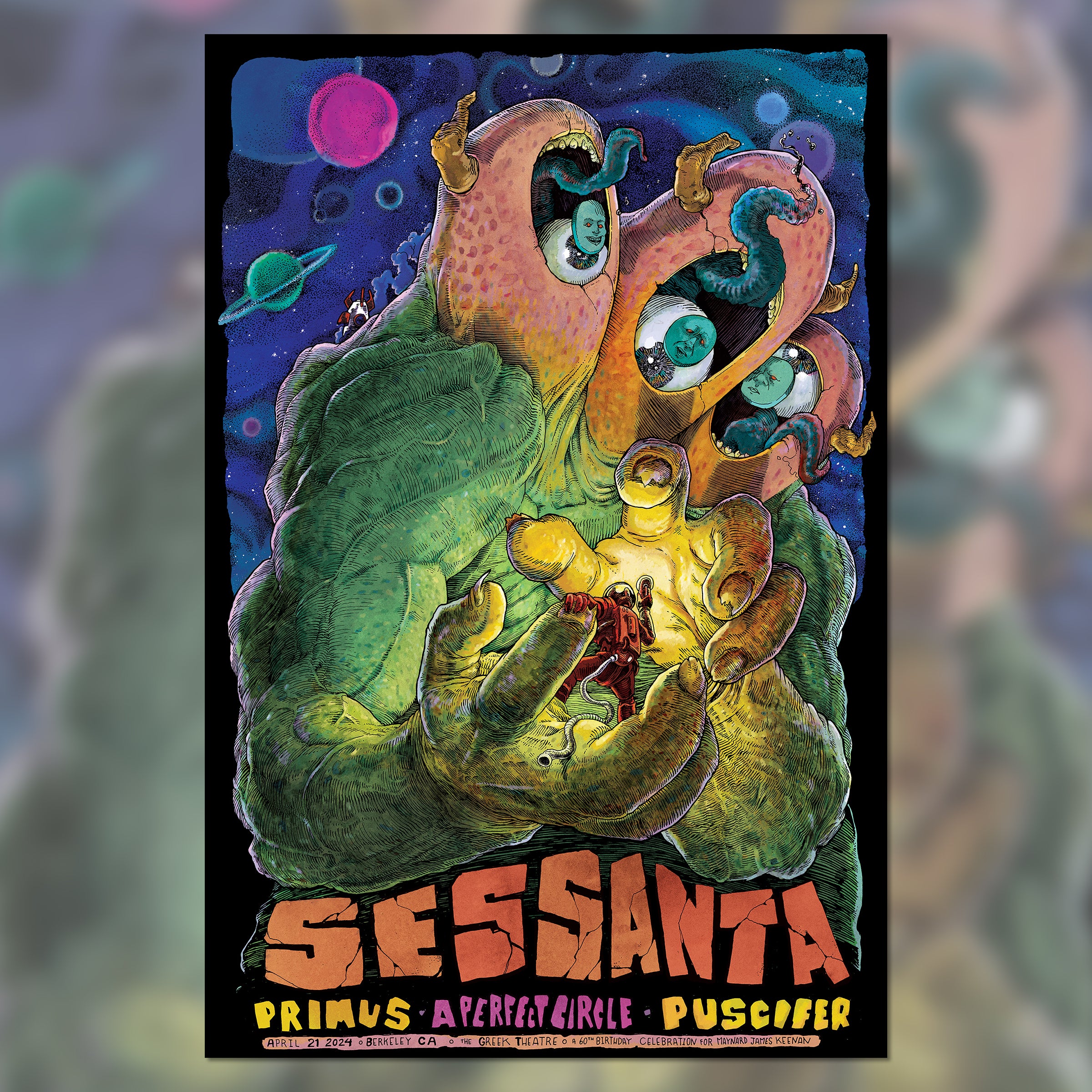 Sessanta Tour Poster '24 Greek Theater Berkley, CA (Foil)