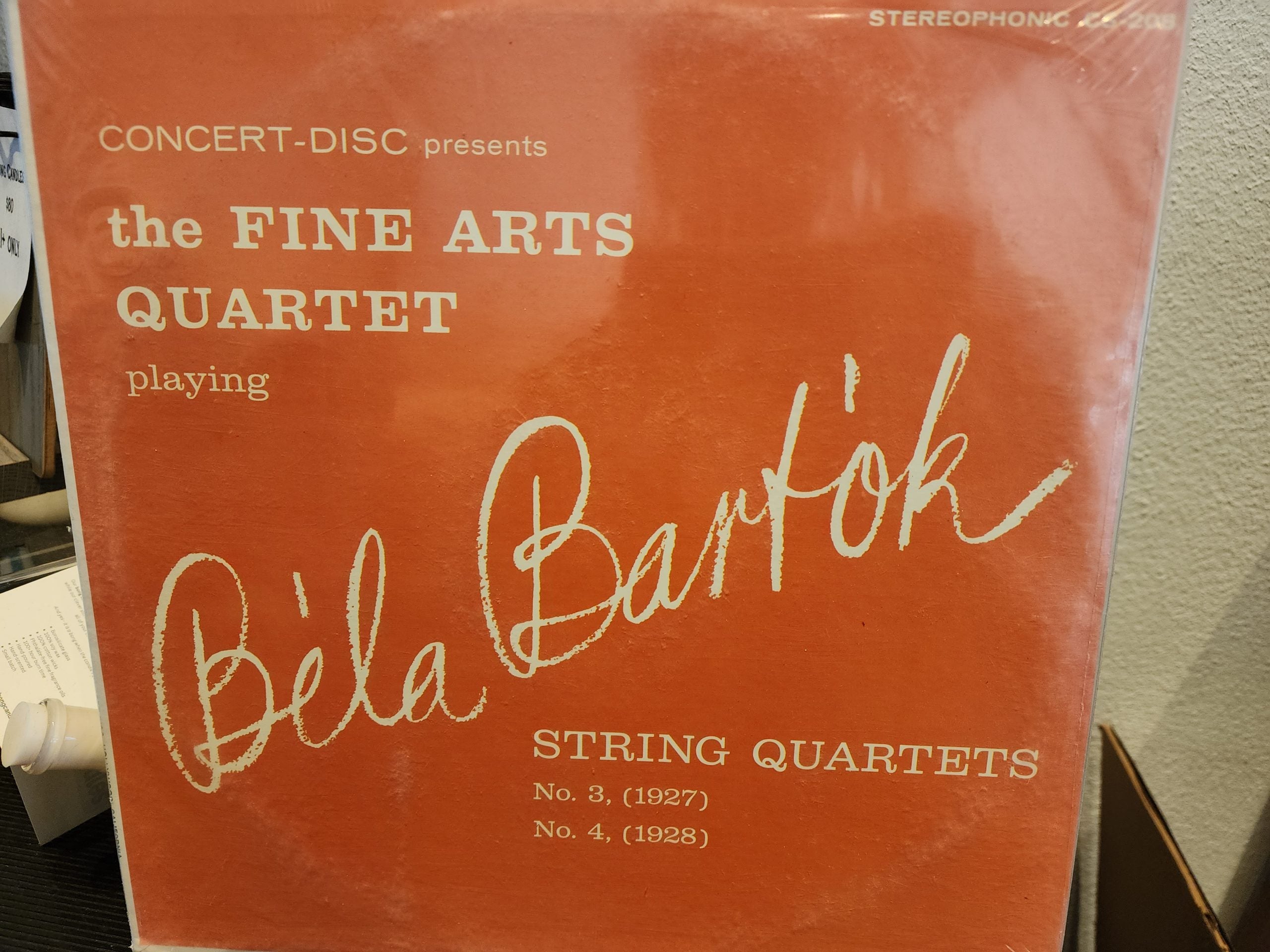 [USED] THE FINE ARTS QUARTET playing Quartets of Bela Bartok LP