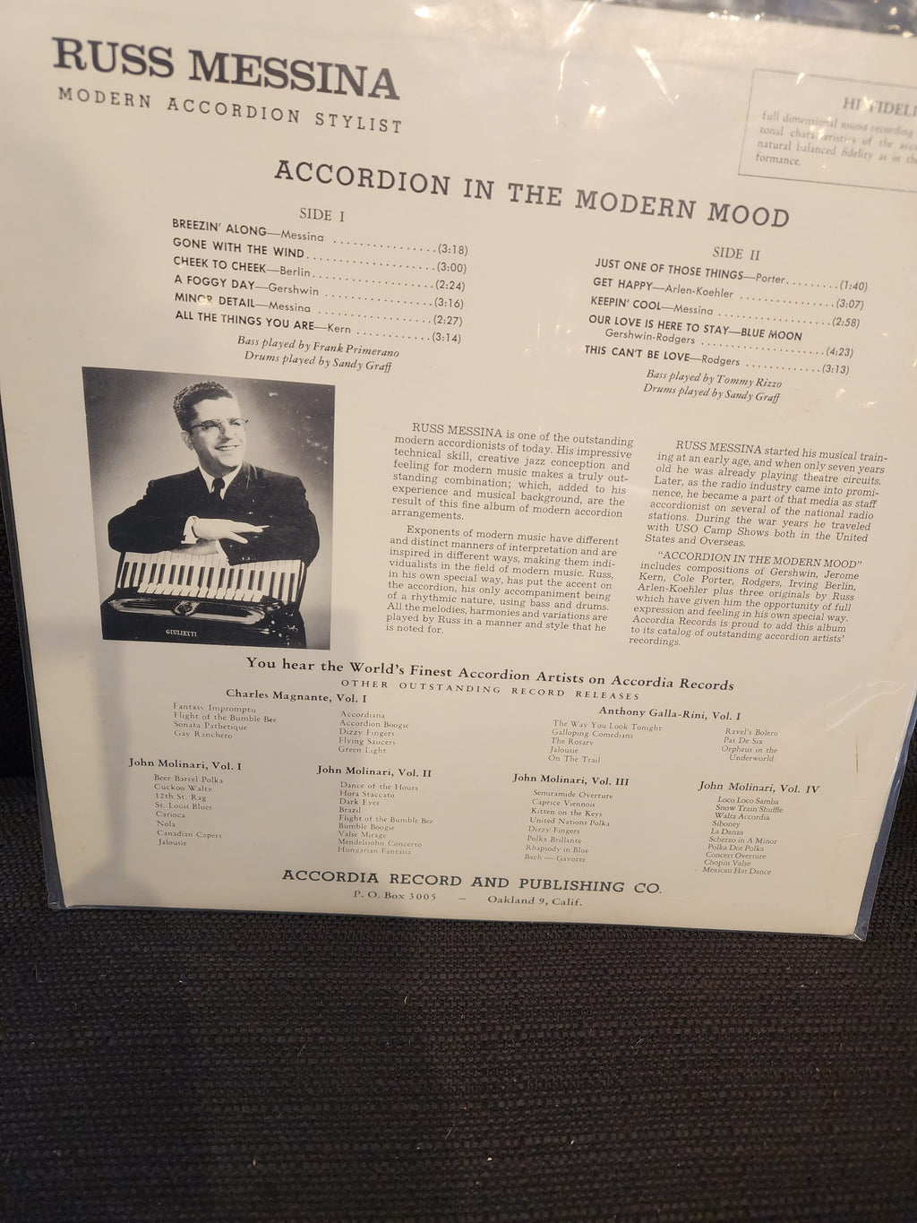 [USED] MESSINA, RUSS Accordian In The Modern Mood LP