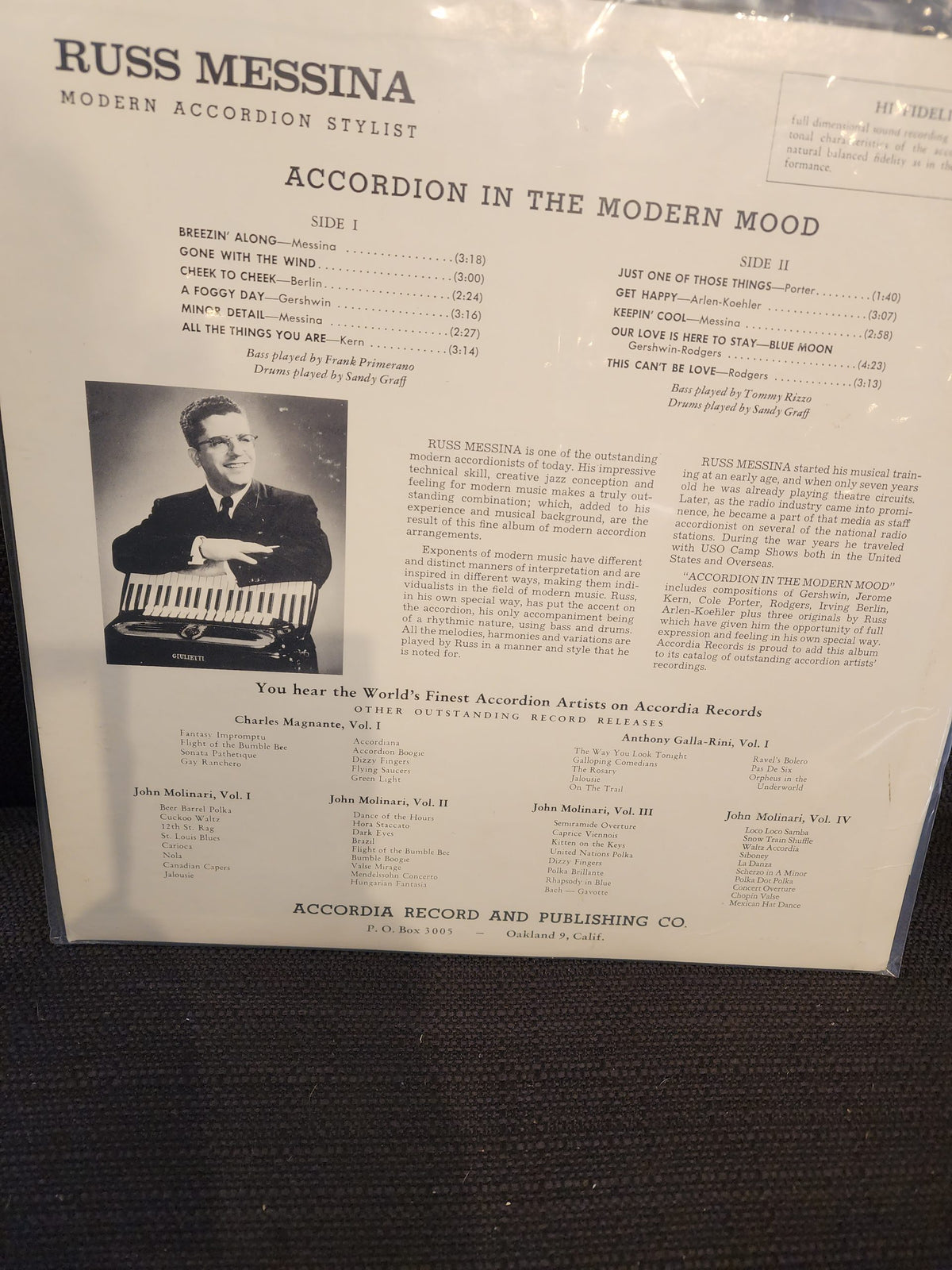 [USED] MESSINA, RUSS Accordian In The Modern Mood LP
