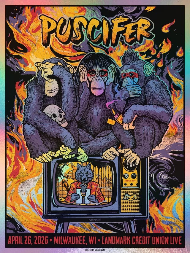 Puscifer Poster Milwaukee, WI 4/26/26