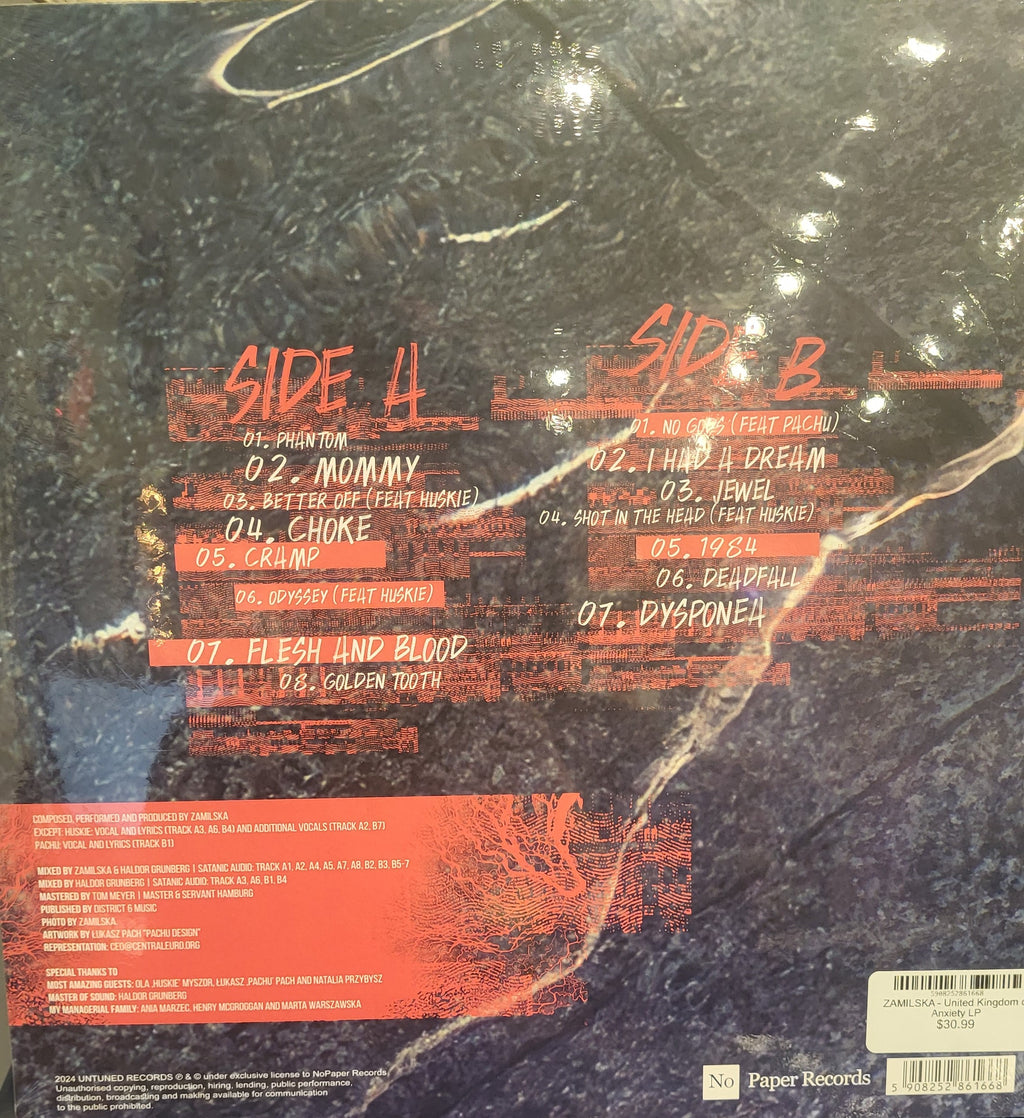 ZAMILSKA - United Kingdom of Anxiety LP