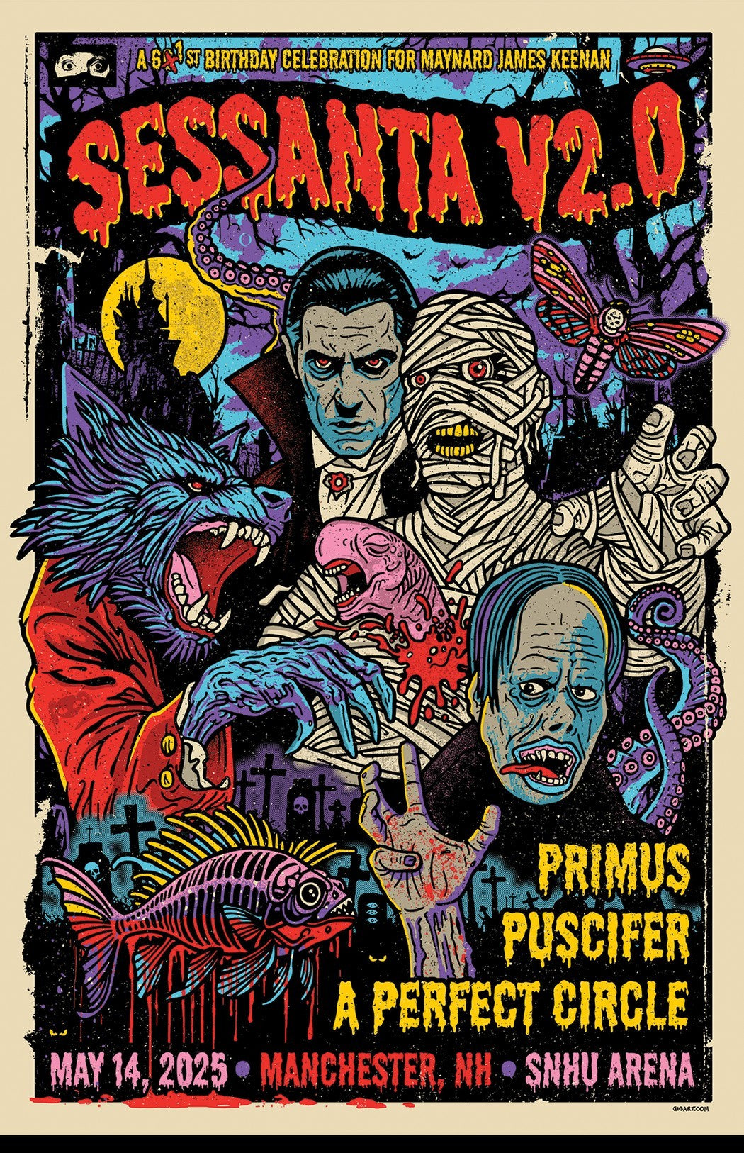 Sessanta Tour Poster 5/14/25 Manchester, NH