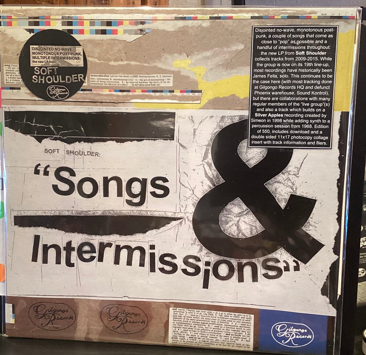 SOFT SHOULDER - SONGS INTERMISSIONS LP