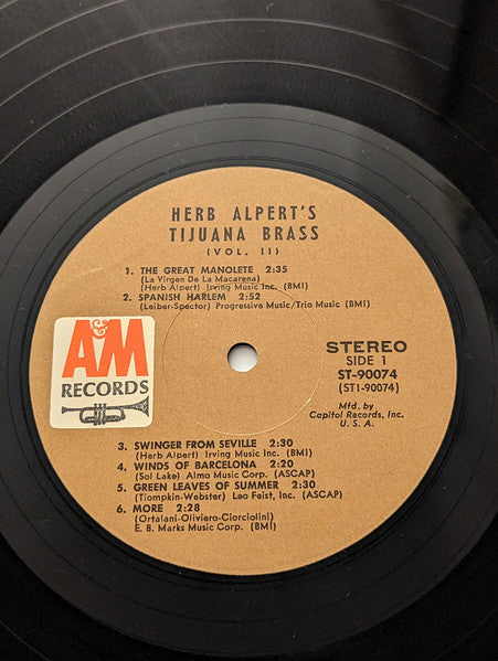 Herb Alpert & The Tijuana Brass : Volume 2 (LP, Album, Club)