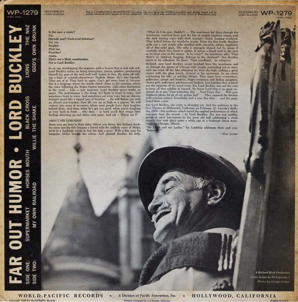 Lord Buckley : Way Out Humor (LP, Album, Mono)