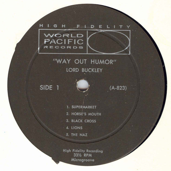 Lord Buckley : Way Out Humor (LP, Album, Mono)