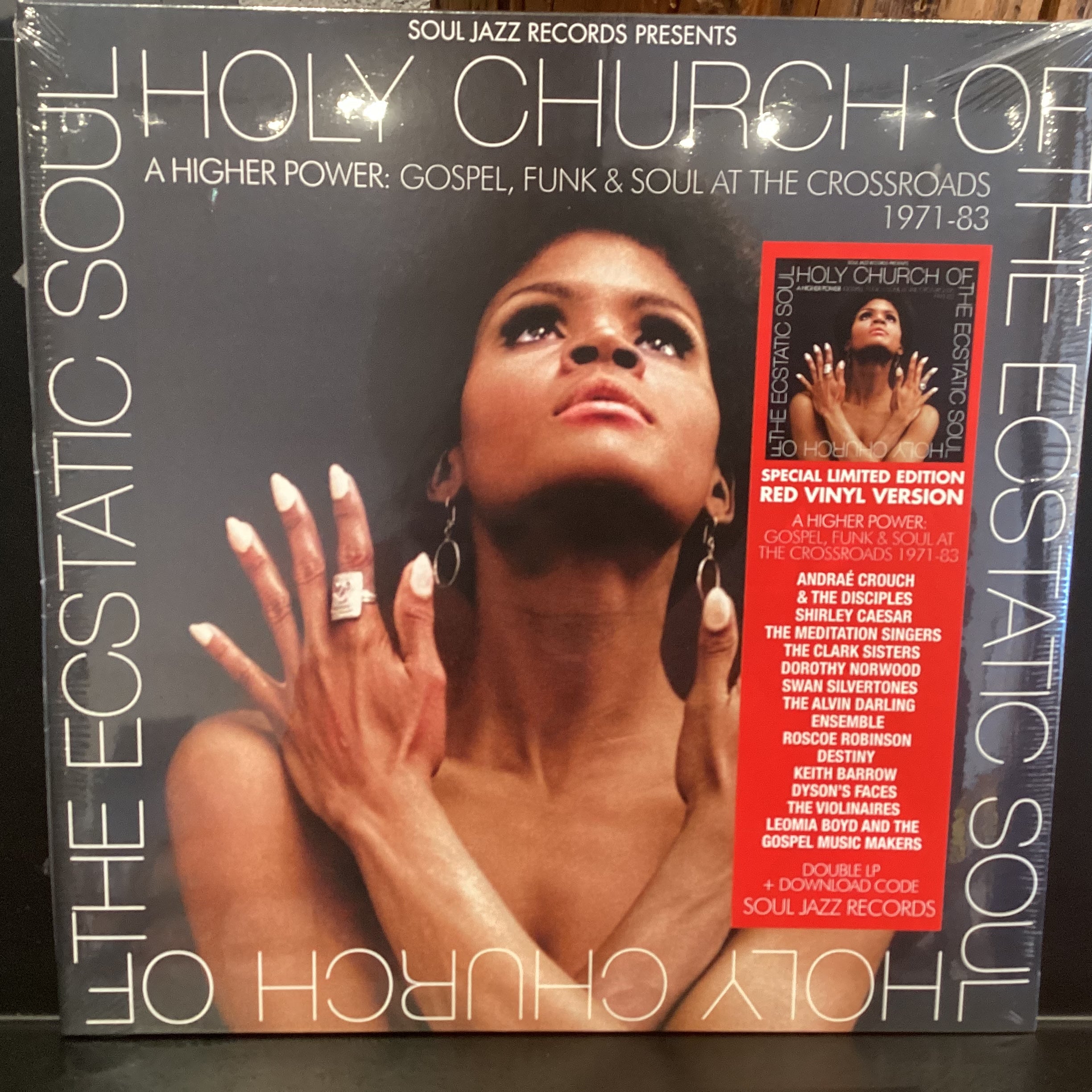 Soul Jazz Records presents / Holy Church Of The Ecstatic Soul – A Higher Power: Gospel, Funk & Soul At The Crossroads 1971-83 (RED VINYL) RSD23