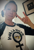 Viva La Vulva Rally Baseball Tee- women's