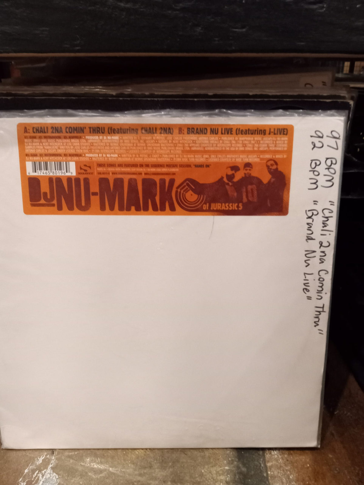 [USED] DJ NU MARK Chali 2na/Comin Thru/Brand Nu Live LP 12"