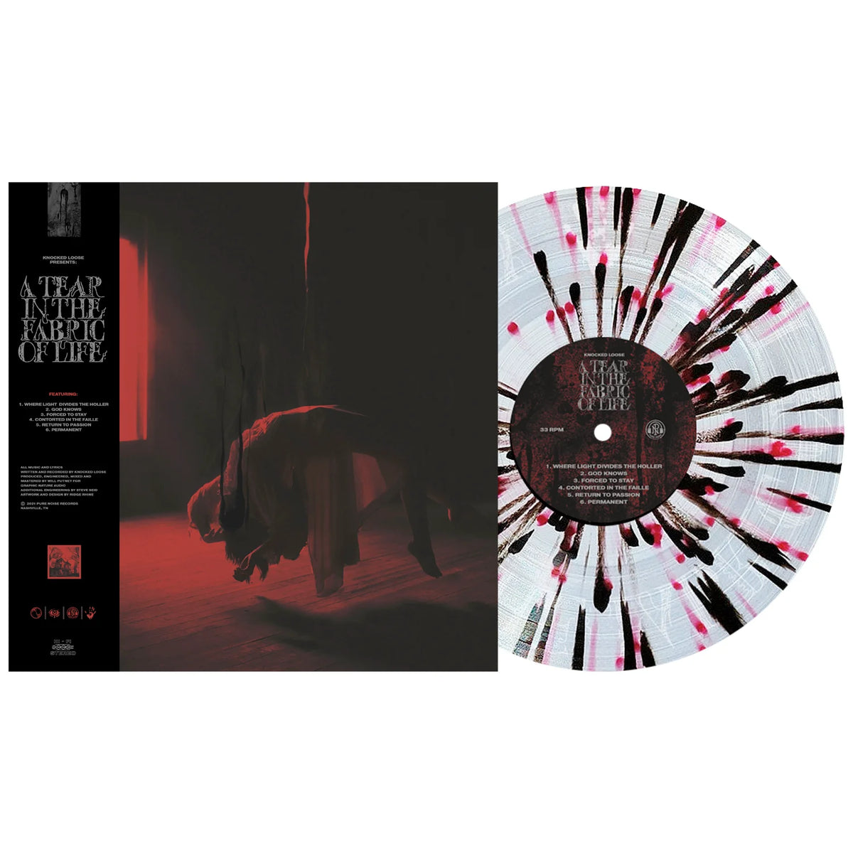 KNOCKED LOOSE - A Tear In The Fabric Of Life [Clear/Red & Black Splatter LP]
