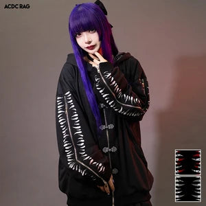 Toothy Kimono Styled Hoodie