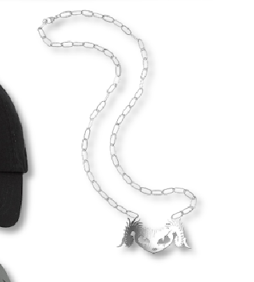 Queen B Gothifer - Silver Pendant Necklace