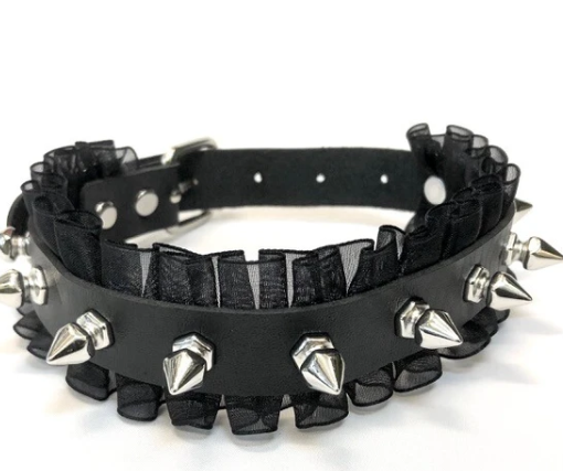 Spiked Lace Choker