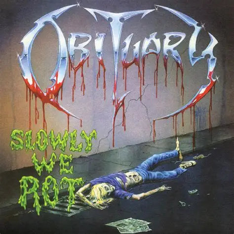 OBITUARY - Slowly We Rot [BLUE W/ BLOODSPLATTER LP]