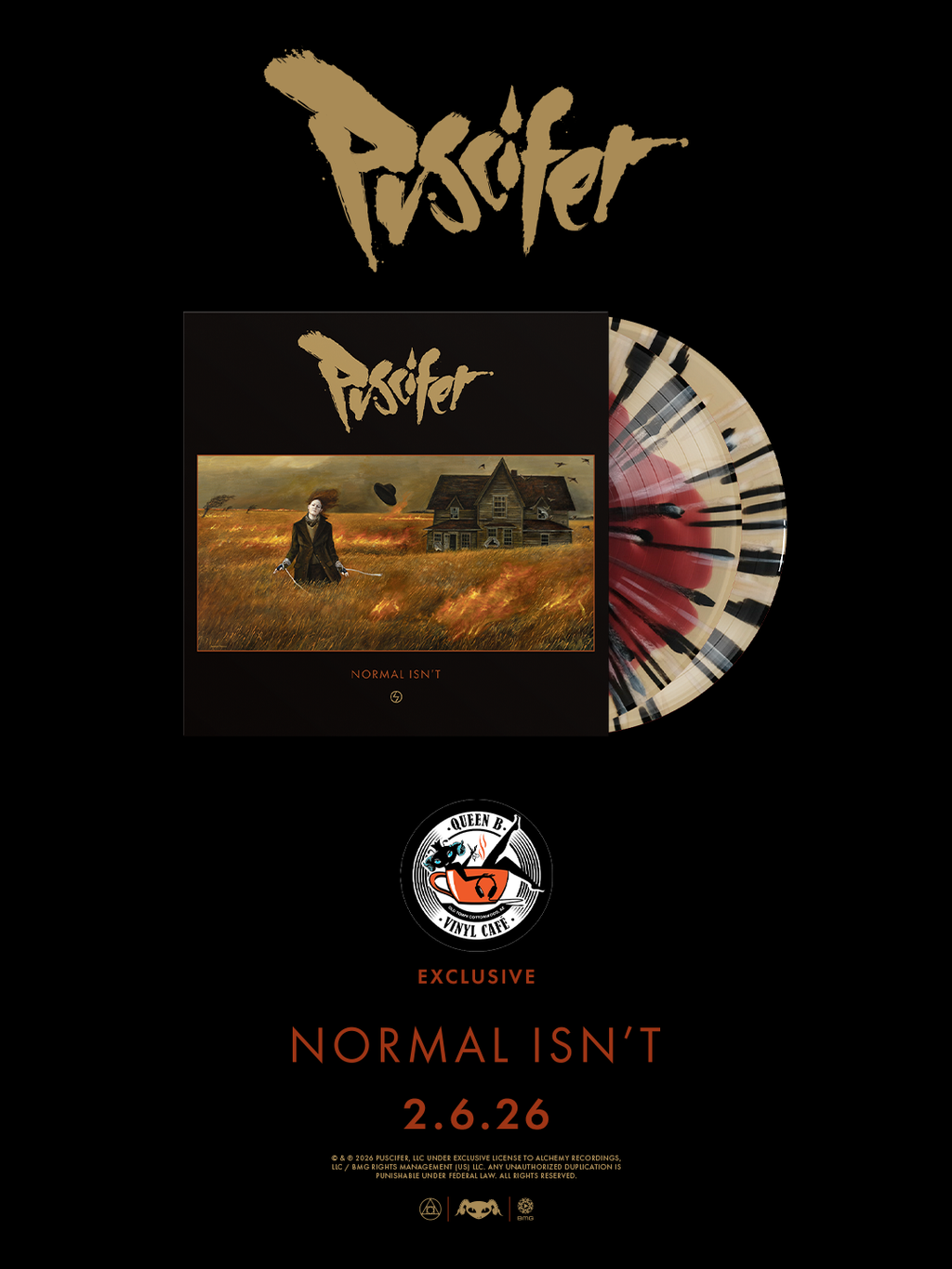 Puscifer - Normal Isn't LP, Limited Queen B KETCHUP Vinyl Variant
