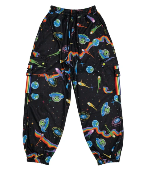 Japanese Rainbow Alien Cargo Pants