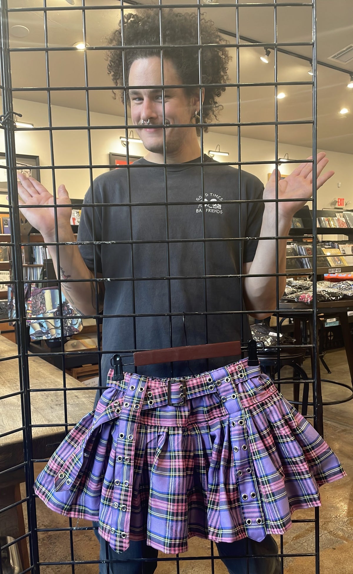 Purple Pleated Skirt