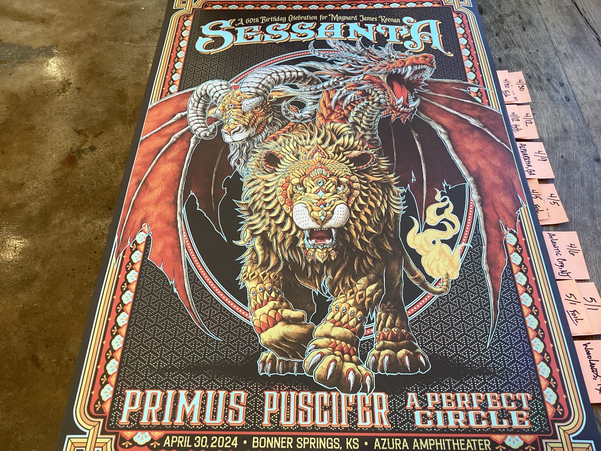 Sessanta Tour Poster ‘24 Bonner Springs, KS (Foil)