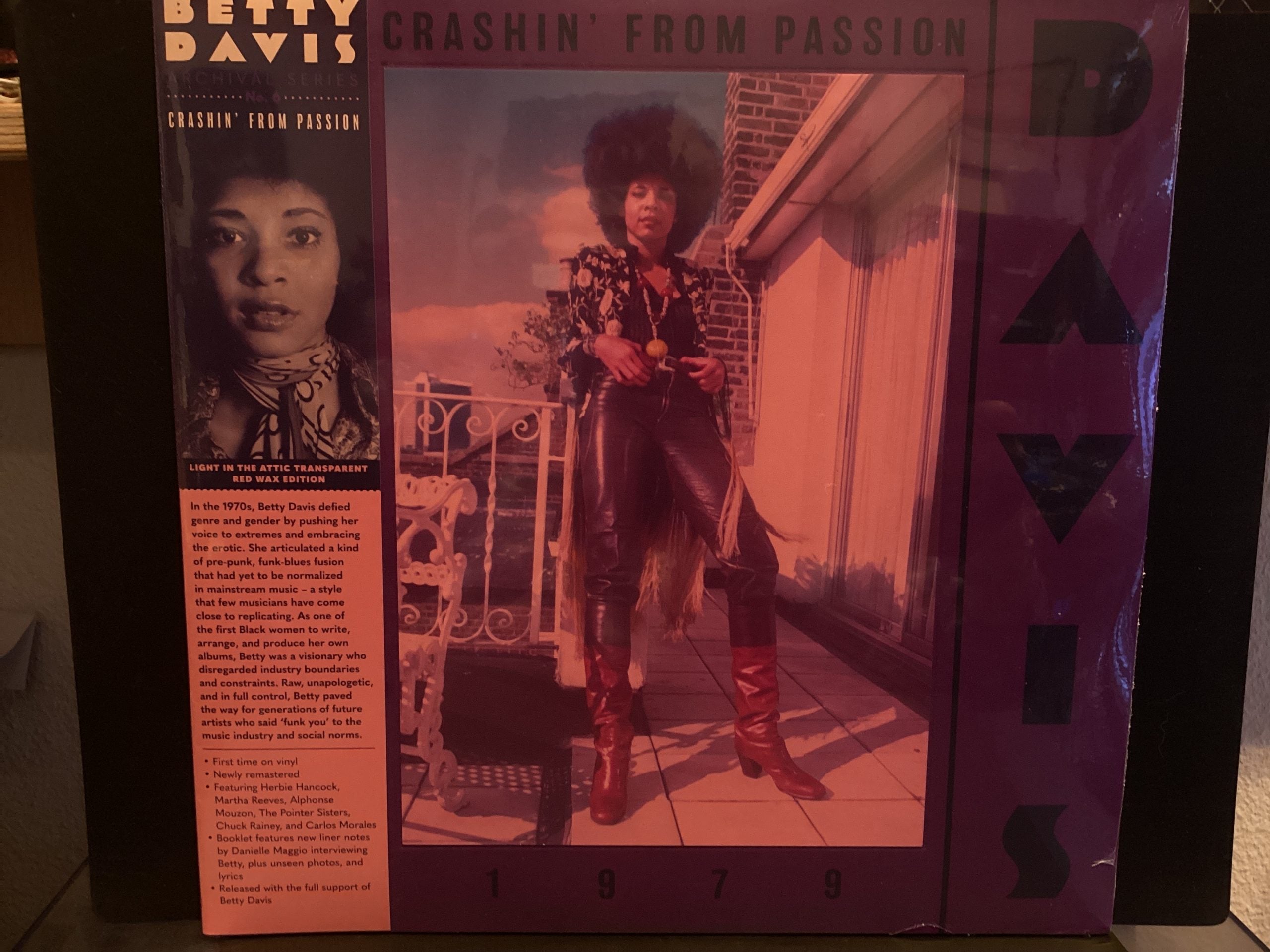 DAVIS, BETTY Crashin From Passion (RED LP)