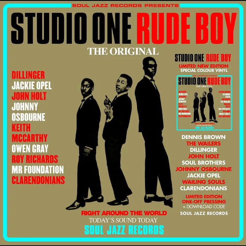 SOUL JAZZ PRESENTS - STUDIO ONE- RUDE BOY (Red and Cyan Variant) LP RSD 2024